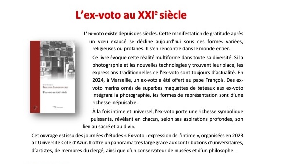 communique ex-voto